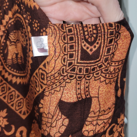 The Elephant Pants Orange/Rust Harem Pants Size Medium - Picture 3 of 7
